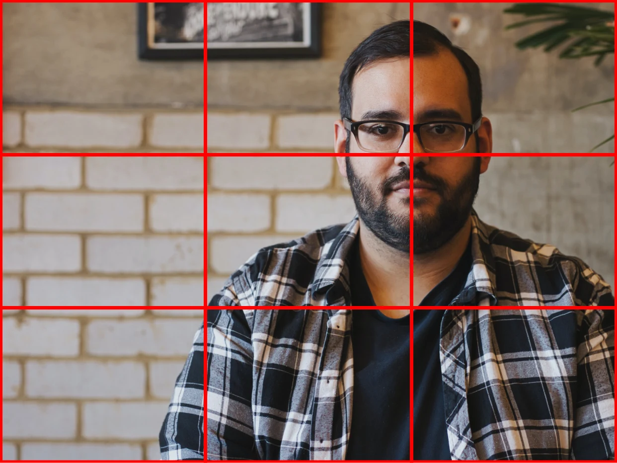 Rule of Thirds guide for portrait photography