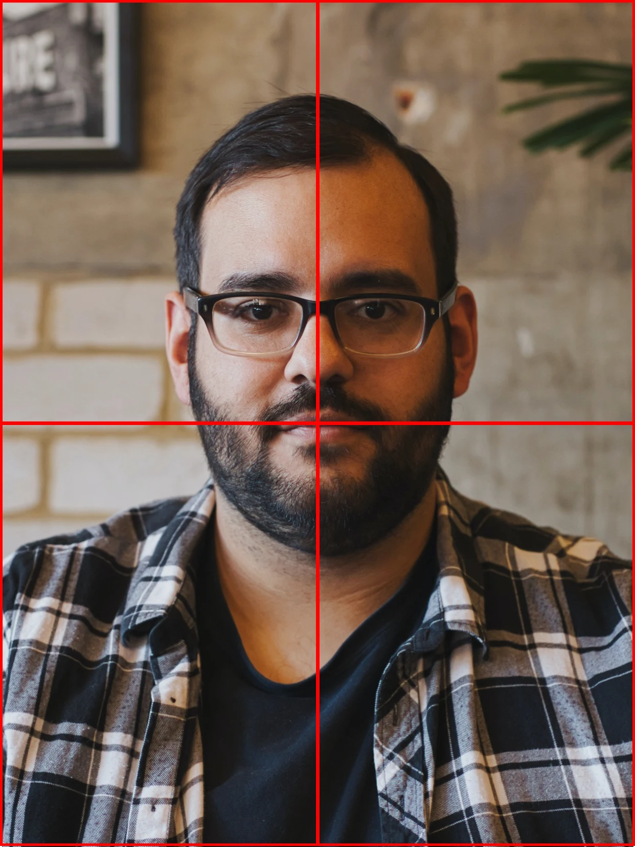 Result of symmetry composition in portrait photography