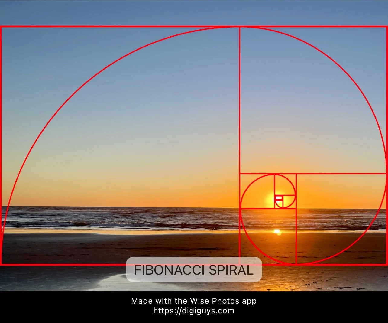 Sunset at Ocean Beach using Negative Space composition